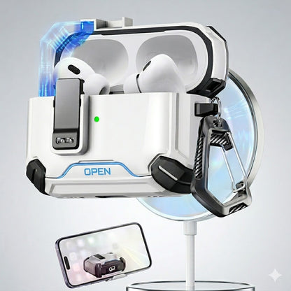 Funda Protectora AirPods Pro 3 – Cobertura Completa Antigolpes con Bloqueo Seguro y Kit de Limpieza