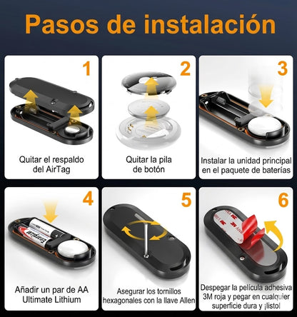Funda AirTag Magnética Impermeable Batería Extendida