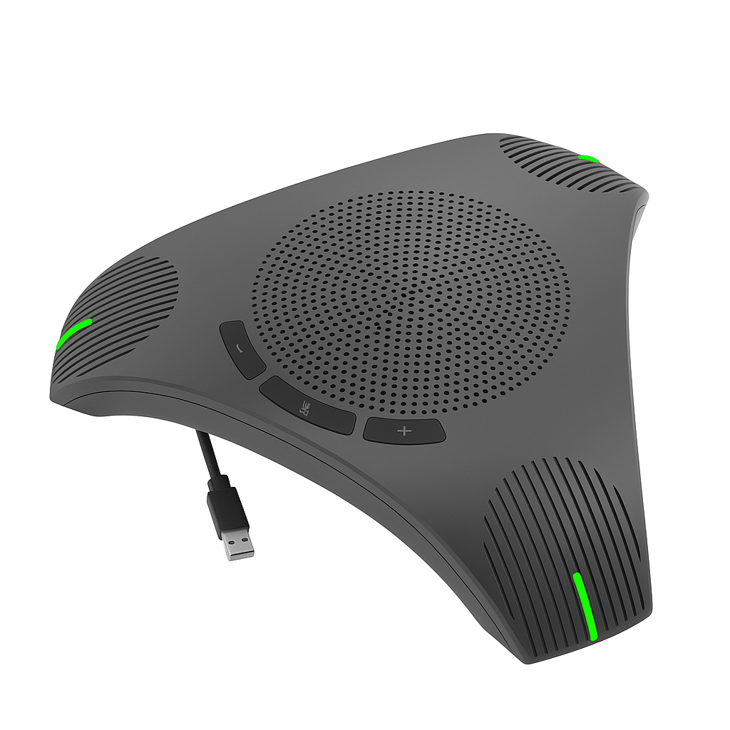 Micrófono de conferencia USB con altavoz para reuniones claras
