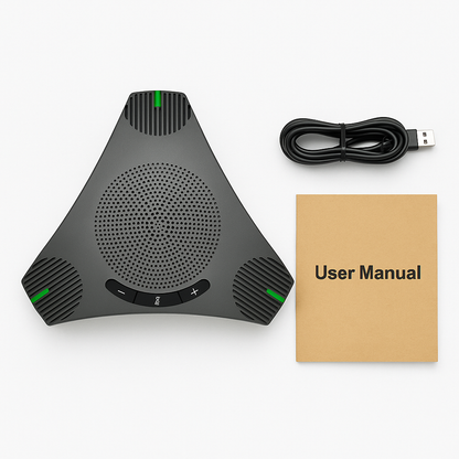 Micrófono de conferencia USB con altavoz para reuniones claras