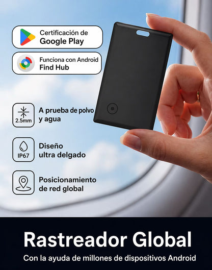 Tarjeta Rastreadora, Funciona con la Aplicación Google Find Hub para Android