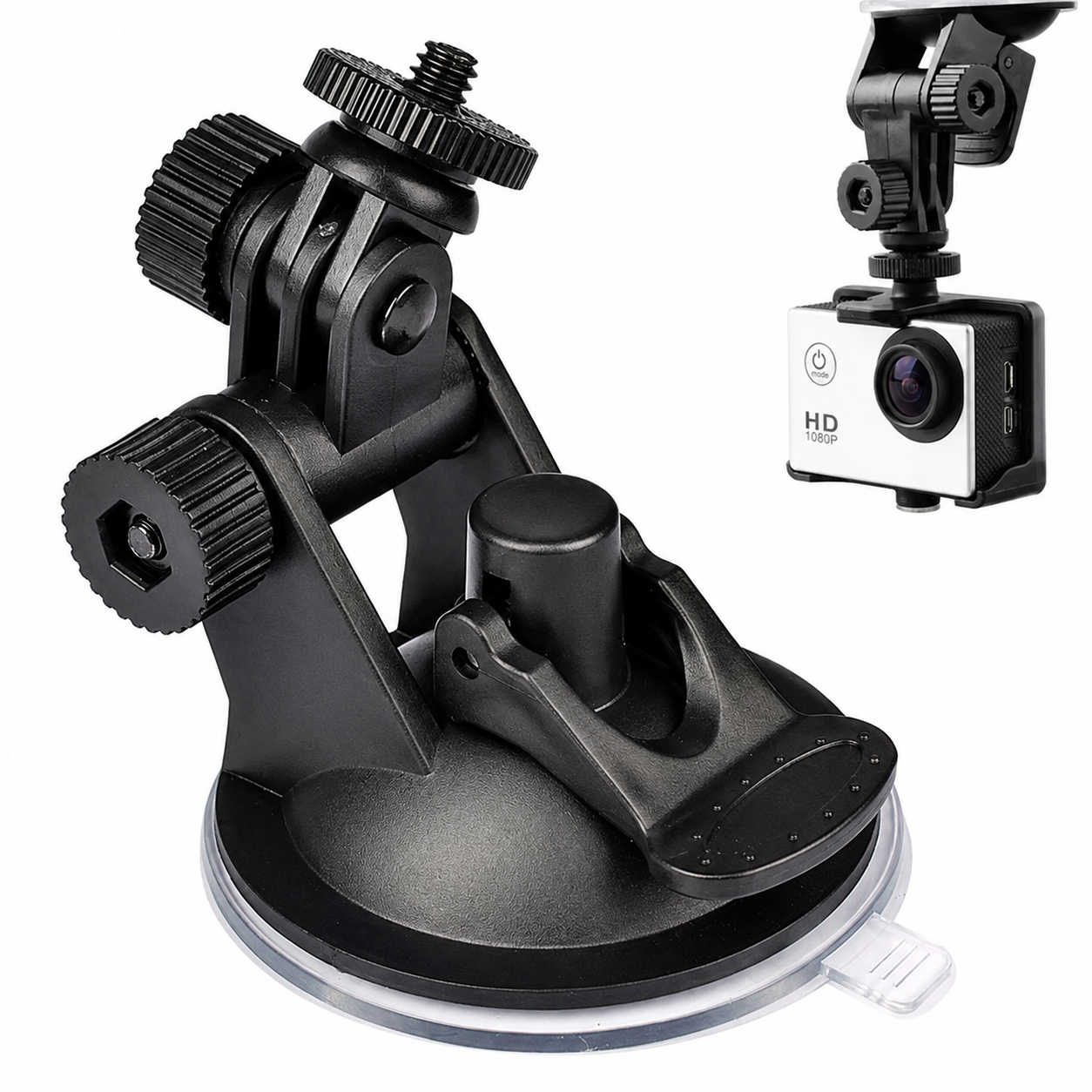 Ventosa GoPro para Auto Soporte Cámara de Acción y Monopié
