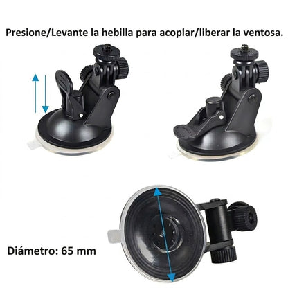 Ventosa GoPro para Auto Soporte Cámara de Acción y Monopié