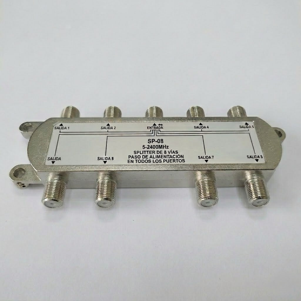 Divisor de Señal Satelital de 8 Vías 5-2400 MHz