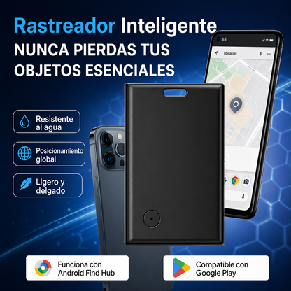 Tarjeta Rastreadora, Funciona con la Aplicación Google Find Hub para Android