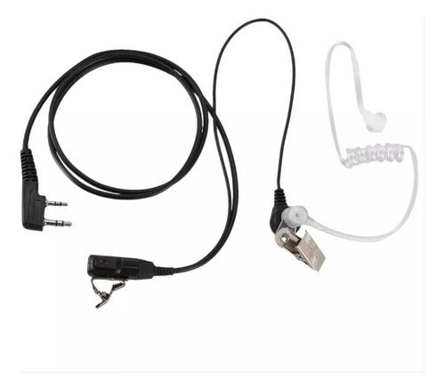 Audífonos PTT tubo acústico compatibles con Baofeng Motorola Kenwood para seguridad