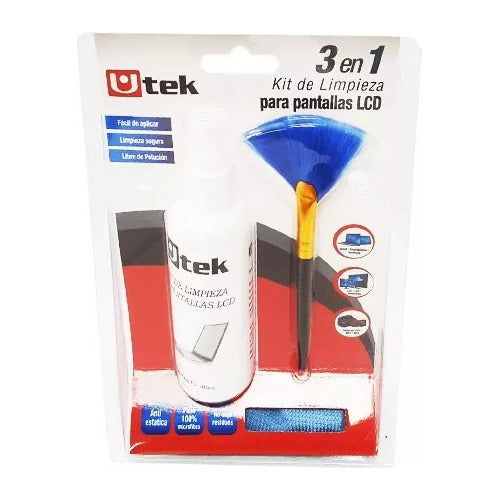 Kit de limpieza para pantallas 3 en 1 UTEK